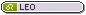 A gray button with a lime green square and the Leo pictogram to the left and a text saying 'LEO' on it.